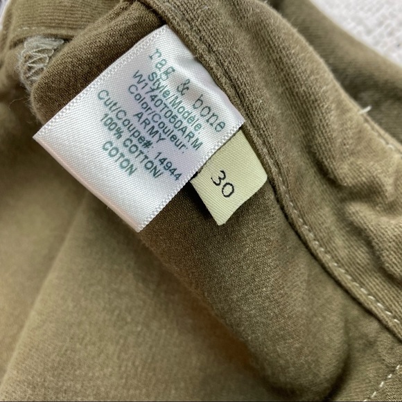 Rag & Bone army green Jean pants - Picture 7 of 10